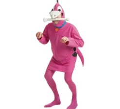 Costume dino fucsia per un uomo