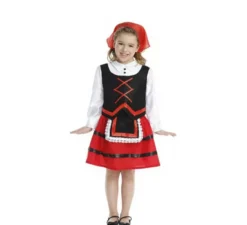 Costume di pastorella con grembiule per bambina e bebé