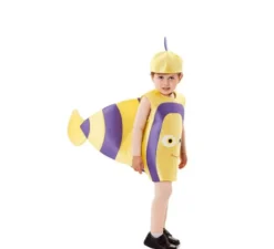 Costume di pesci gialli e lilla per bambini
