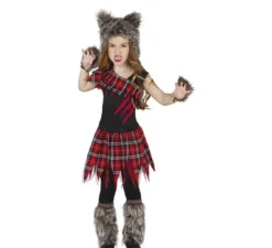 Costume di ragazza lupo scozzese