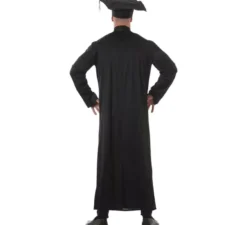 Costume di studente, sacerdote e giudice 3 in 1 per l'uomo