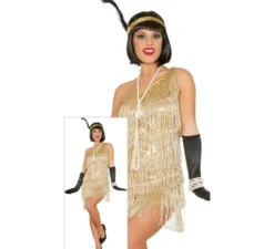 Costume d'oro a charleston per donna