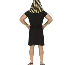 Costume egiziano nero con cintura per uomo