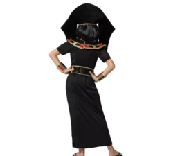 Costume egiziano scuro con copricapo per ragazza