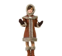 Costume eschimese marrone per bambina
