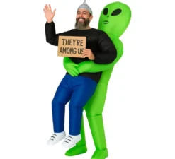 Costume gonfiabile da alieno verde per uomo