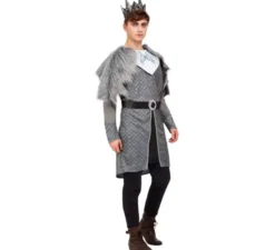 costume grigio Warrior King per gli uomini