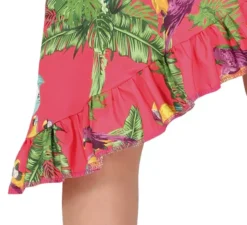 Costume hawaiano tropicale rosa per ragazza