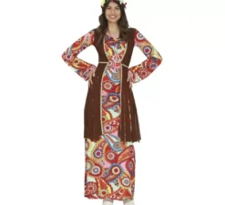 Costume hippie con abito lungo per donna