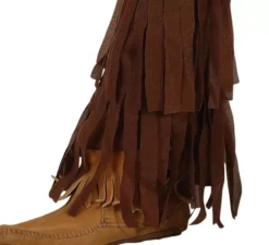 Costume hippie con gilet marrone per bambina
