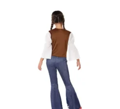 Costume hippie con gilet per bambina