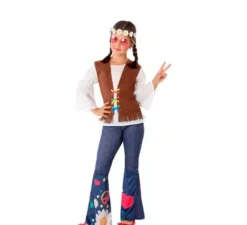 Costume hippie con gilet per bambina