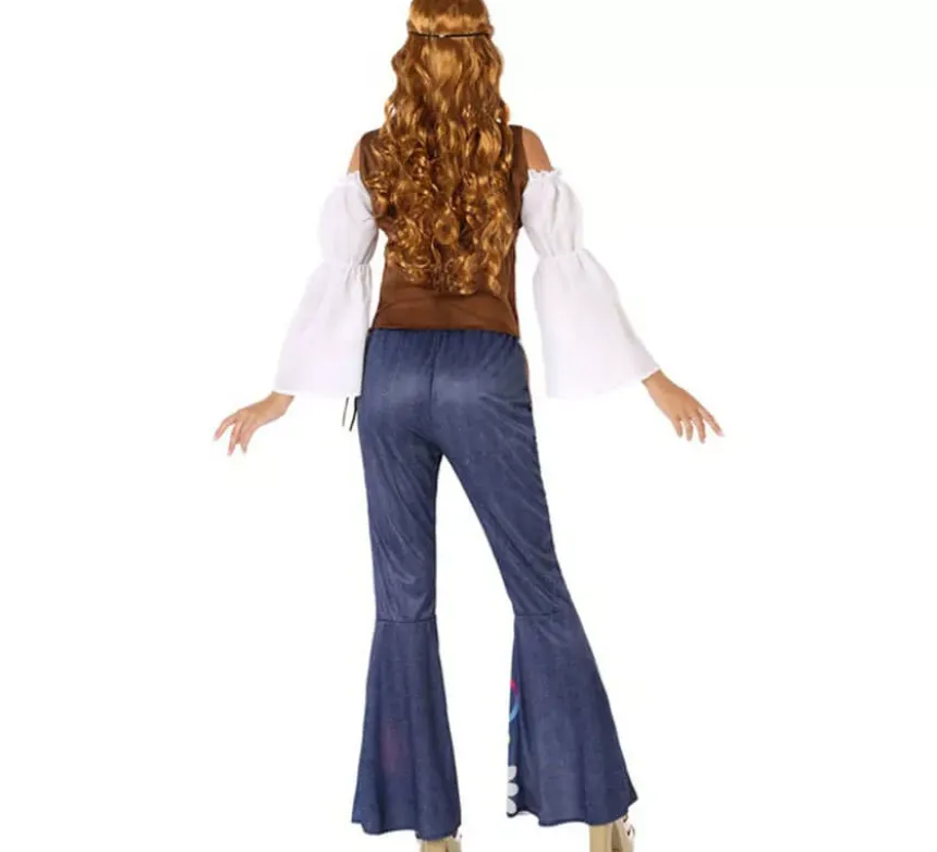 Costume hippie con gilet per donna