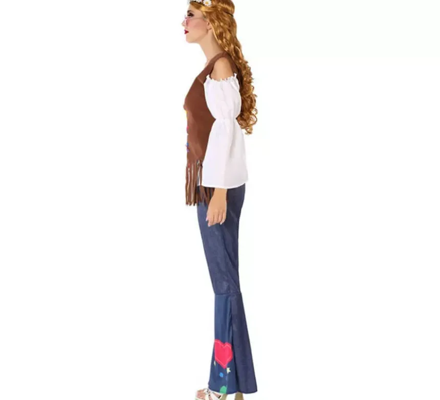 Costume hippie con gilet per donna
