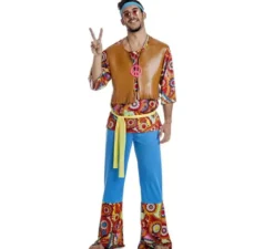 Costume hippie con gilet per uomo
