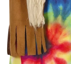 Costume hippie con vestito multicolore per bambina