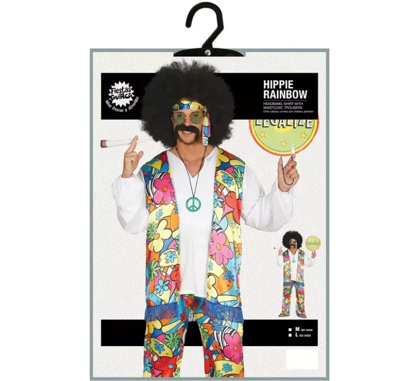 Costume hippie di fiori per un uomo
