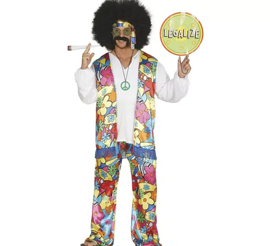 Costume hippie di fiori per un uomo