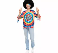 Costume hippie multicolore da uomo