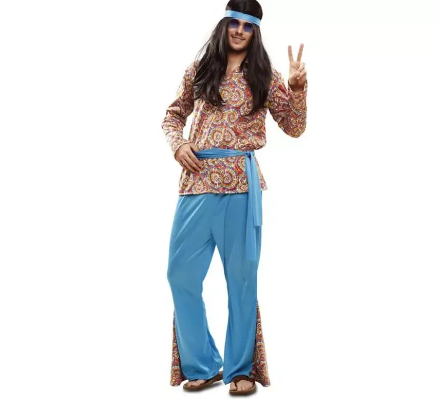 Costume hippie psichedelico per un uomo