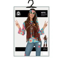 Costume Hippy con gilet per donna