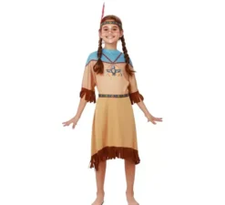 Costume indiano Apache in abito con copricapo per ragazza