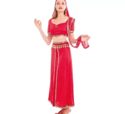 Costume indiano Bollywood fucsia per donna