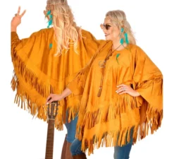 Costume indiano marrone o poncho per adulti