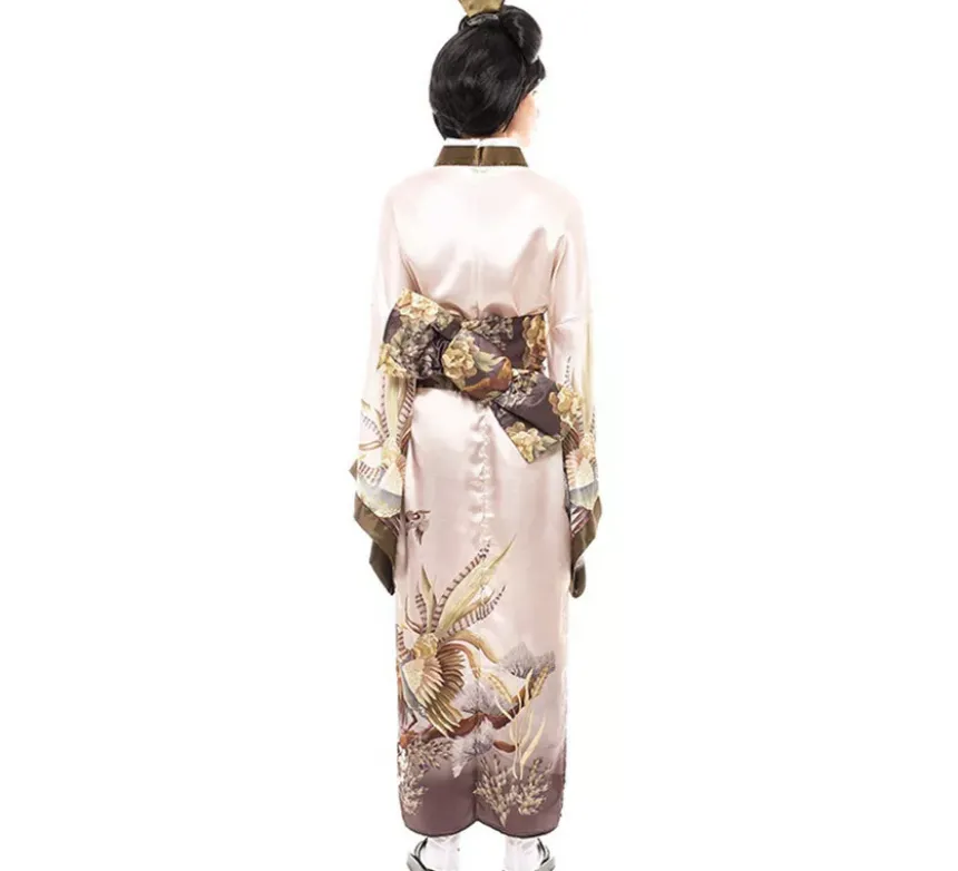 Costume Kimono giapponese tradizionale color pastello per donna