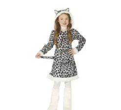 Costume Leopardo bianco per bambina