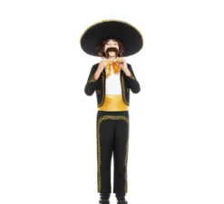 Costume Mariachi Charro nero e oro per bambino