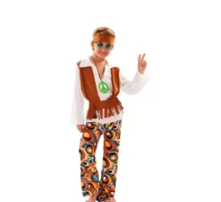 Costume marrone hippie per ragazzo