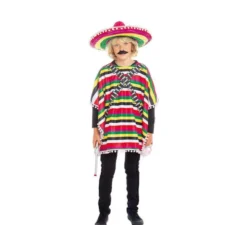 Costume messicano poncho multicolore per bambino