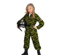 Costume mimetico da pilota di jet da combattimento per bambini e adolescenti