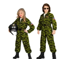 Costume mimetico da pilota di jet da combattimento per bambini e adolescenti