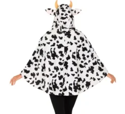 Costume Mucca o Poncho con Cappuccio per adulto