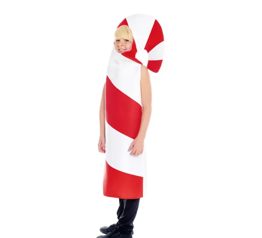 Costume natalizio da bastoncino di zucchero per bambini