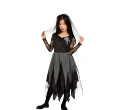 costume nero della sposa delle zombie per i ragazzi