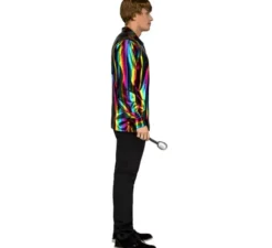 Costume o camicia da discoteca multicolore per uomo