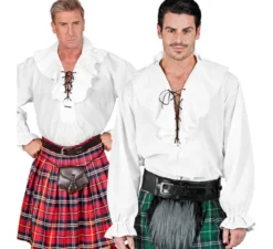 Costume o camicia da pirata bianco per uomo