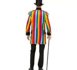 Costume o frac a righe arcobaleno per uomo