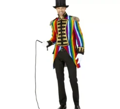 Costume o frac a righe arcobaleno per uomo