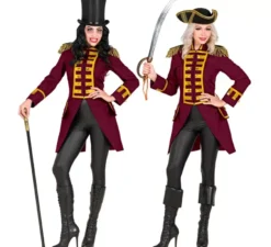 Costume o giacca da parata bordeaux da donna
