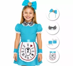 Costume o kit Alice nel Paese delle Meraviglie per bambine
