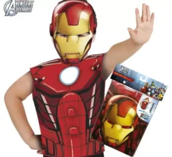 Costume o kit di Iron Man per bambino: maschera e camicia