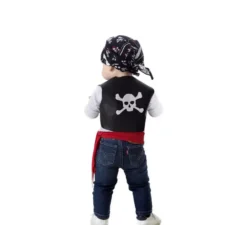 Costume o kit gilet teschio pirata per bambino