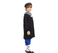 Costume Olentzero nero e blu con sciarpa per bambino