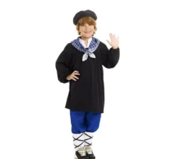 Costume Olentzero nero e blu con sciarpa per bambino