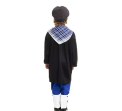 Costume Olentzero nero e blu con sciarpa per bambino