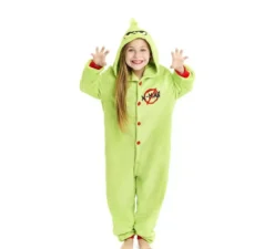 Costume o pigiama da Elfo di Natale verde per bambini